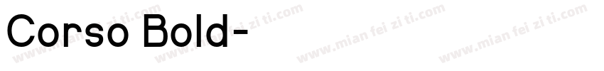 Corso Bold字体转换